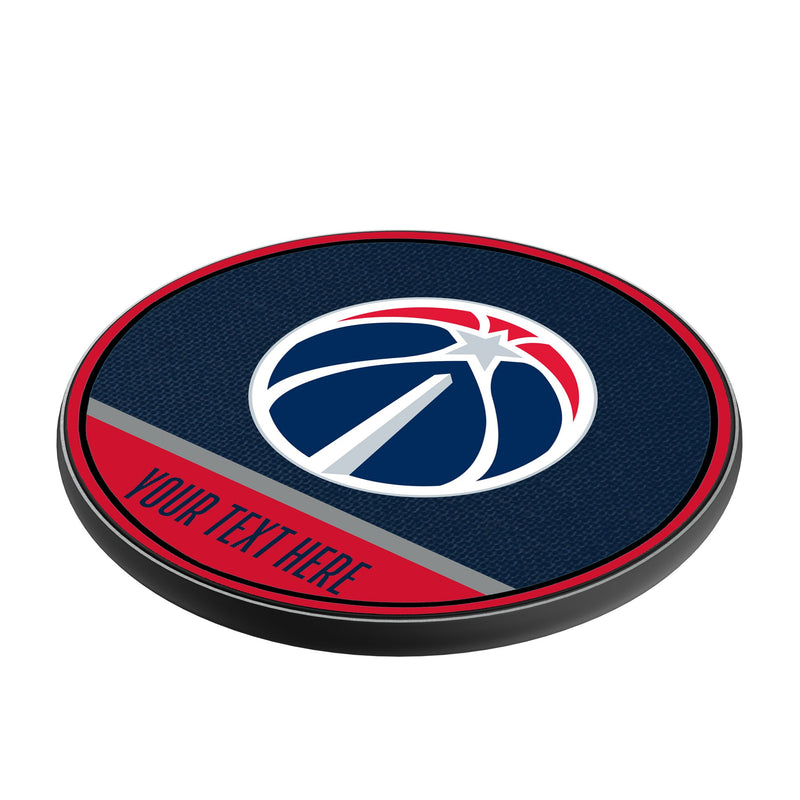 Washington Wizards Personalized Endzone Solid 15-Watt Wireless Charger Iso.Jpg