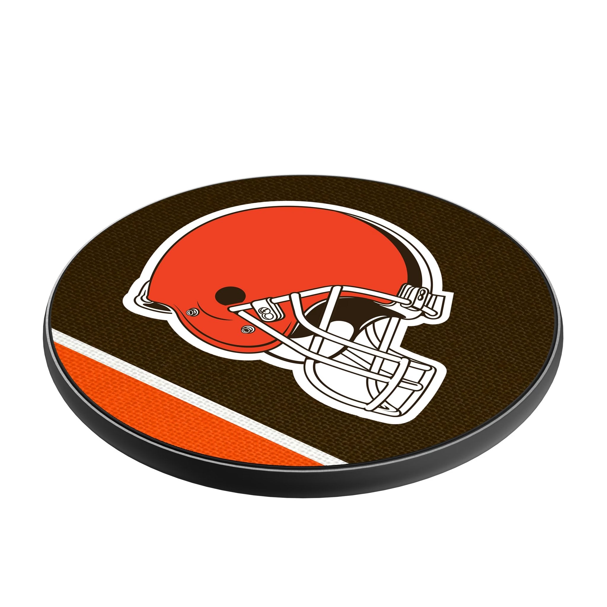 Cleveland Browns Stripe 15-Watt Wireless Charger Iso.Jpg