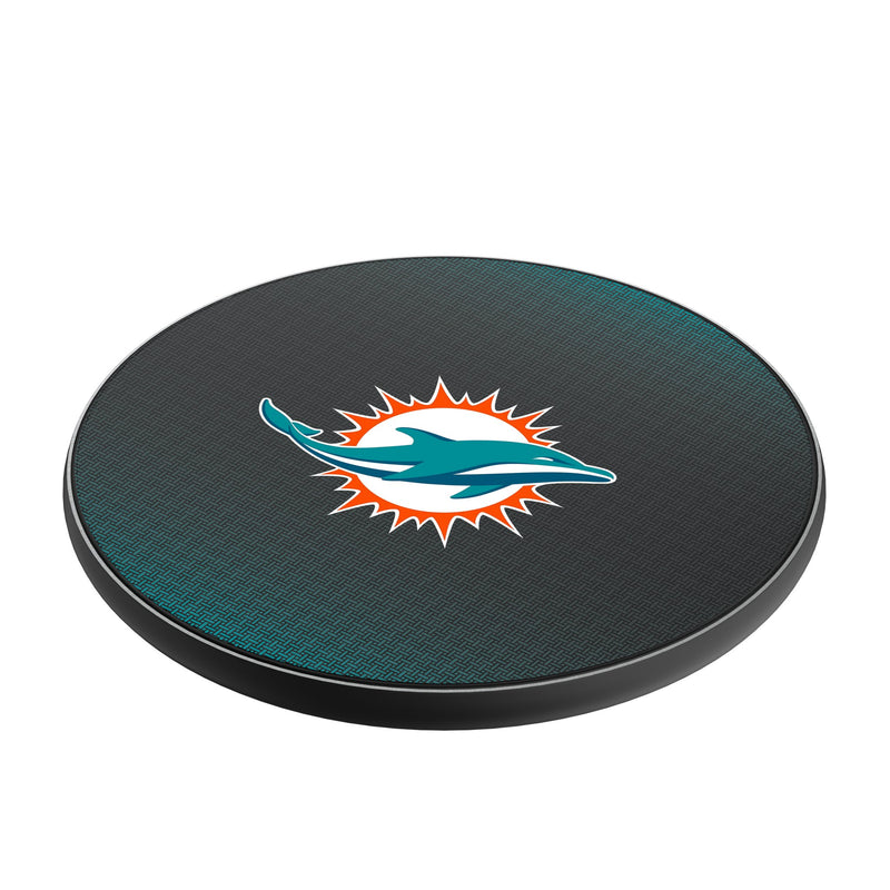 Miami Dolphins Linen 15-Watt Wireless Charger Iso.Jpg