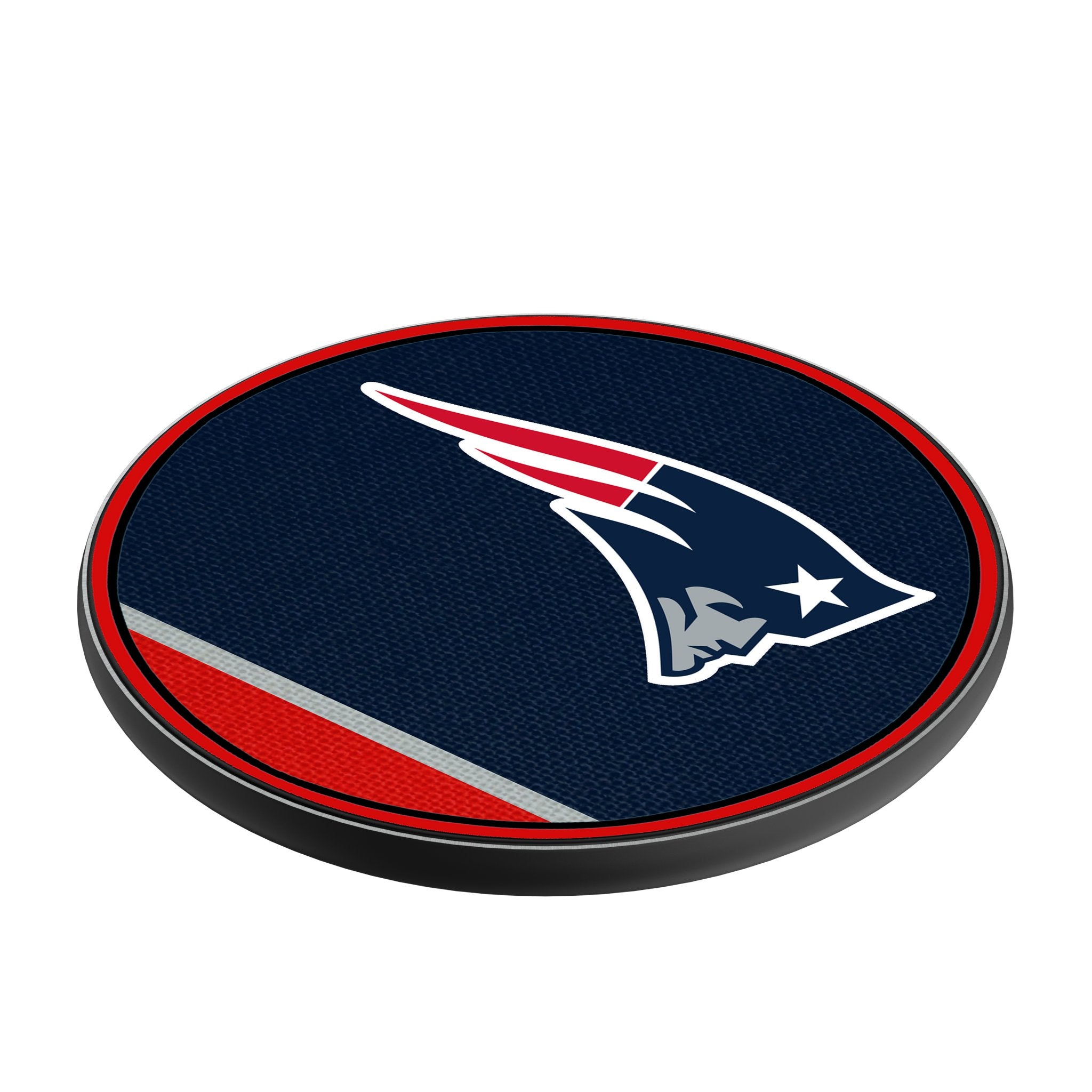 New England Patriots Stripe 15-Watt Wireless Charger Iso.Jpg