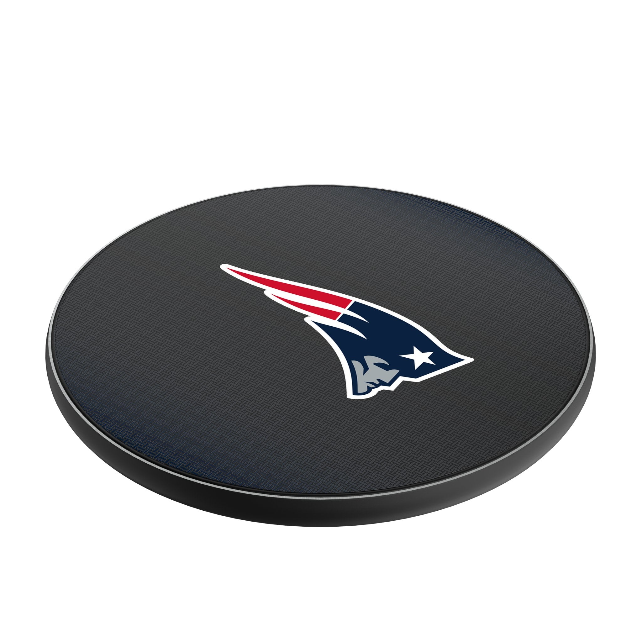 New England Patriots Linen 15-Watt Wireless Charger Iso.Jpg