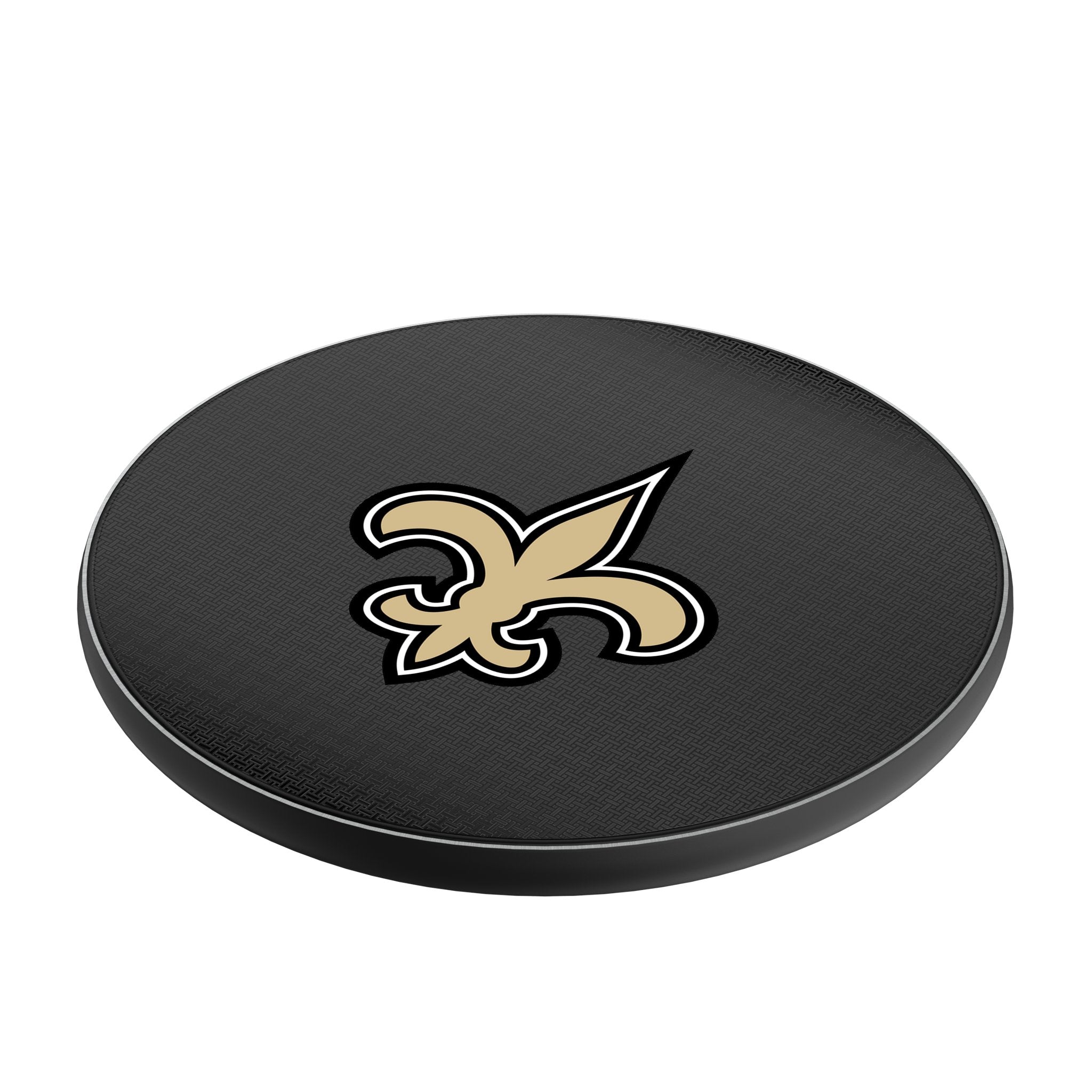 New Orleans Saints Linen 15-Watt Wireless Charger Iso.Jpg
