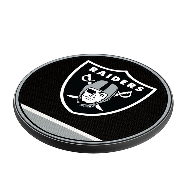 Las Vegas Raiders Stripe 15-Watt Wireless Charger Iso.Jpg