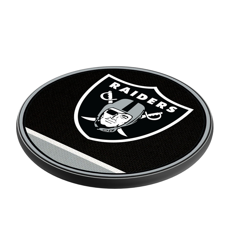 Las Vegas Raiders Stripe 15-Watt Wireless Charger Iso.Jpg