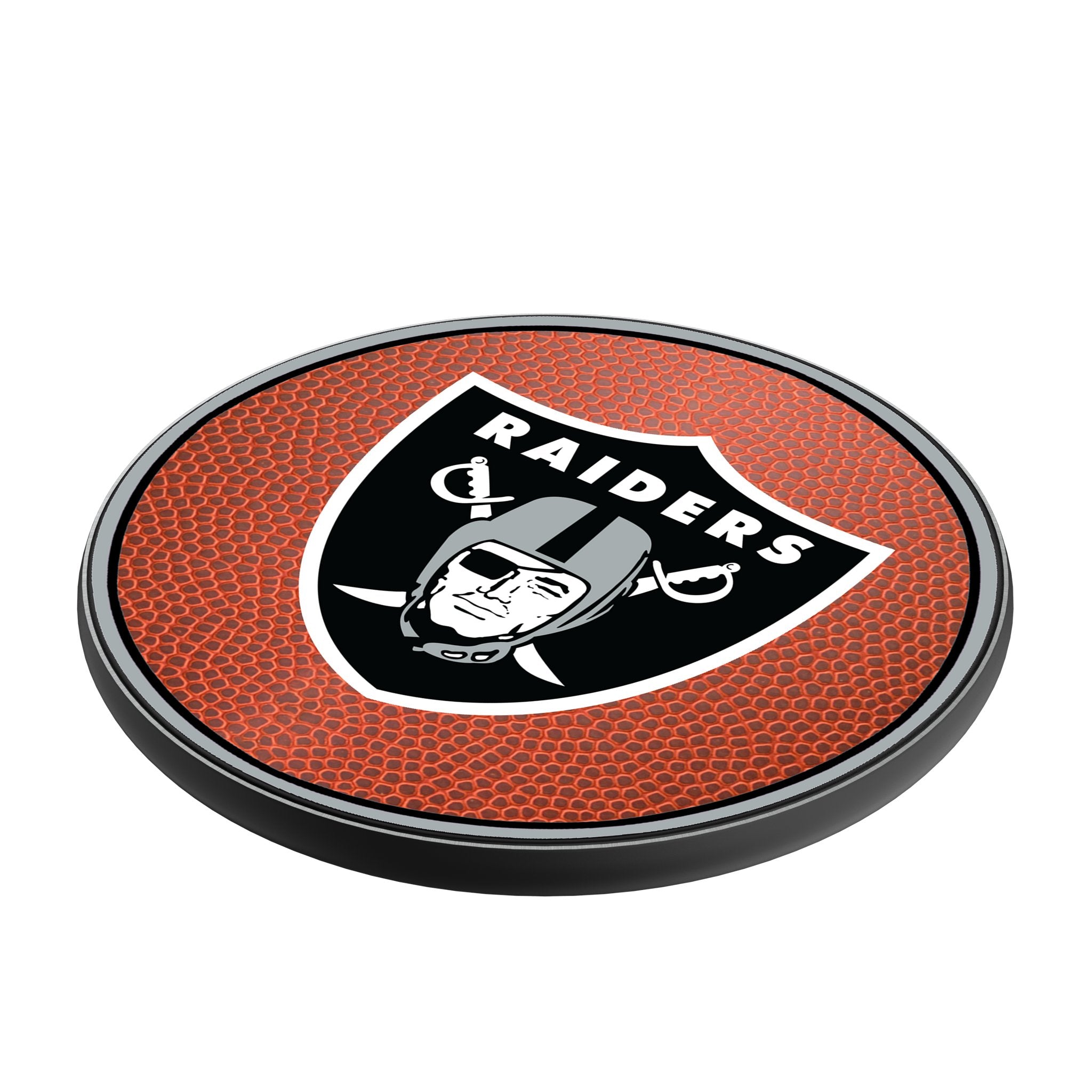 Las Vegas Raiders Football 15-Watt Wireless Charger Iso.Jpg