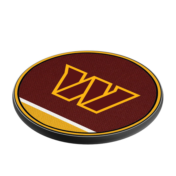 Washington Commanders Stripe 15-Watt Wireless Charger Iso.Jpg