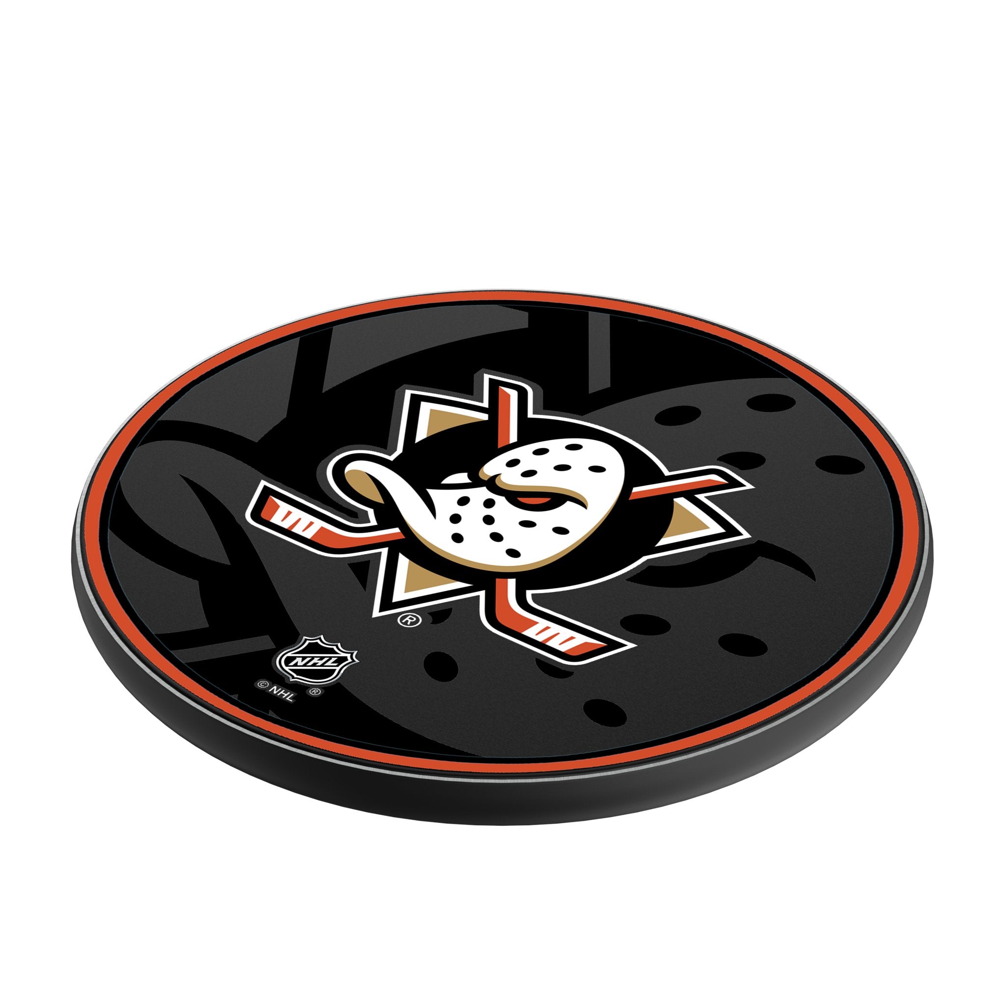 Anaheim Ducks Monocolor Tilt 15-Watt Wireless Charger Iso.Jpg