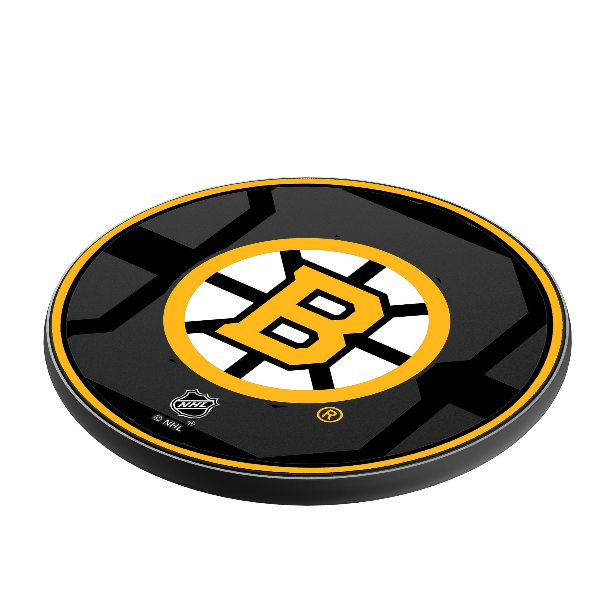 Boston Bruins Monocolor Tilt 15-Watt Wireless Charger Iso.Jpg
