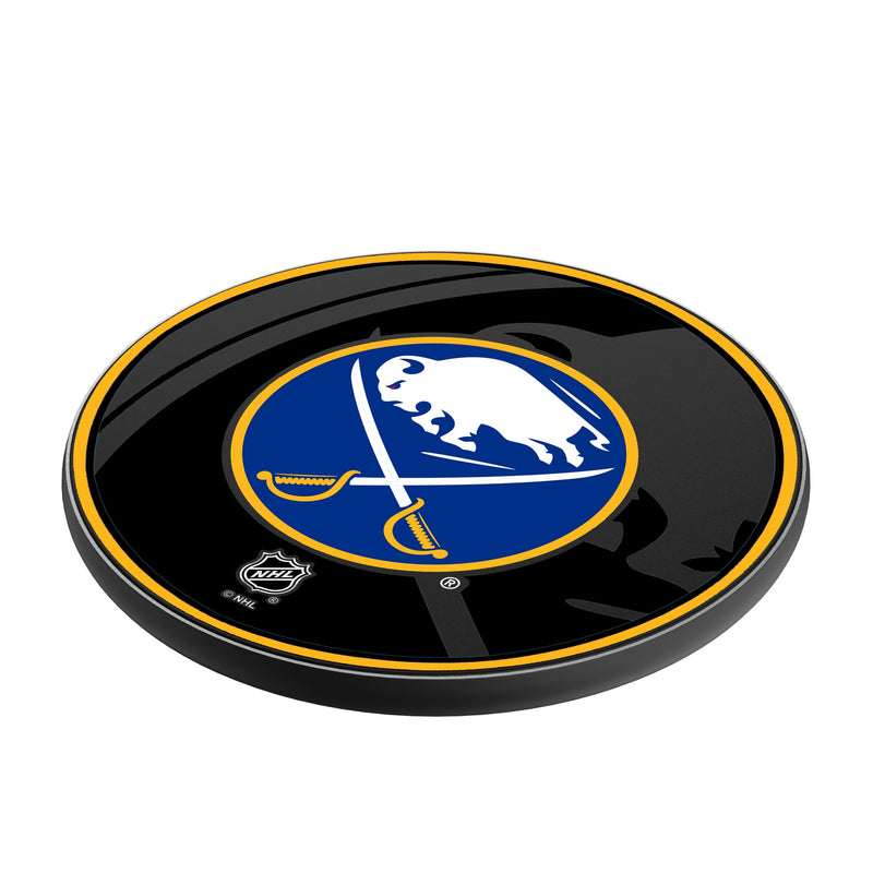 Buffalo Sabres Monocolor Tilt 15-Watt Wireless Charger Iso.Jpg