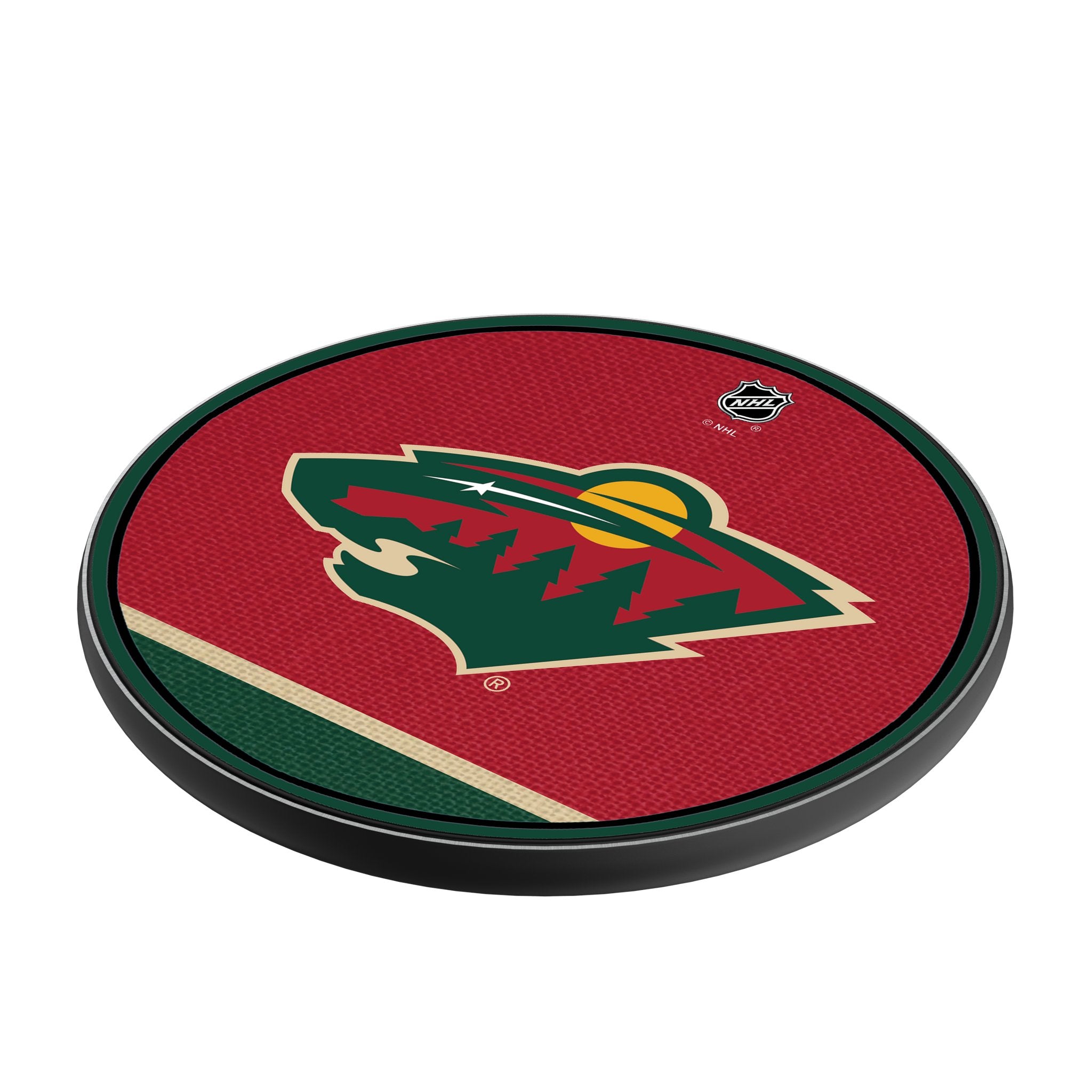 Minnesota Wild Stripe 15-Watt Wireless Charger Iso.Jpg