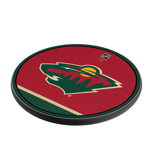 Minnesota Wild Stripe 15-Watt Wireless Charger Iso.Jpg
