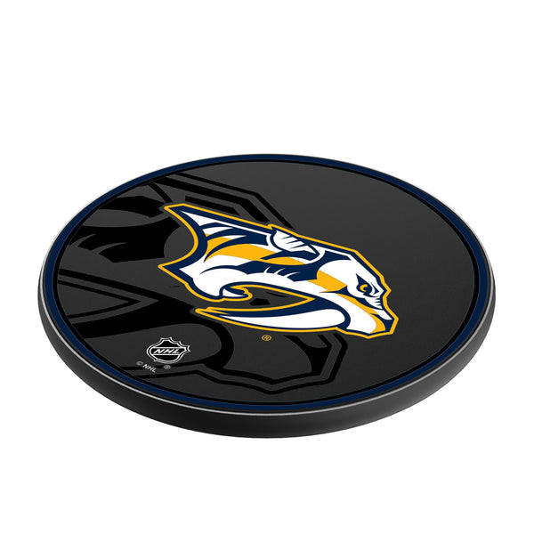 Nashville Predators Monocolor Tilt 15-Watt Wireless Charger Iso.Jpg