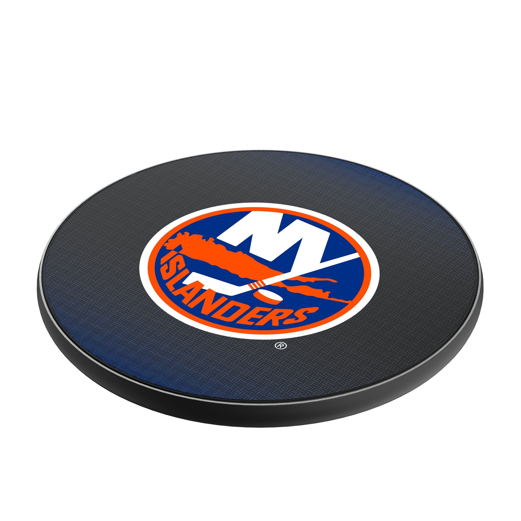 New York Islanders Linen 15-Watt Wireless Charger Iso.Jpg