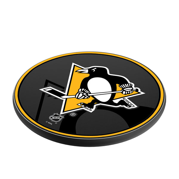 Pittsburgh Penguins Monocolor Tilt 15-Watt Wireless Charger Iso.Jpg
