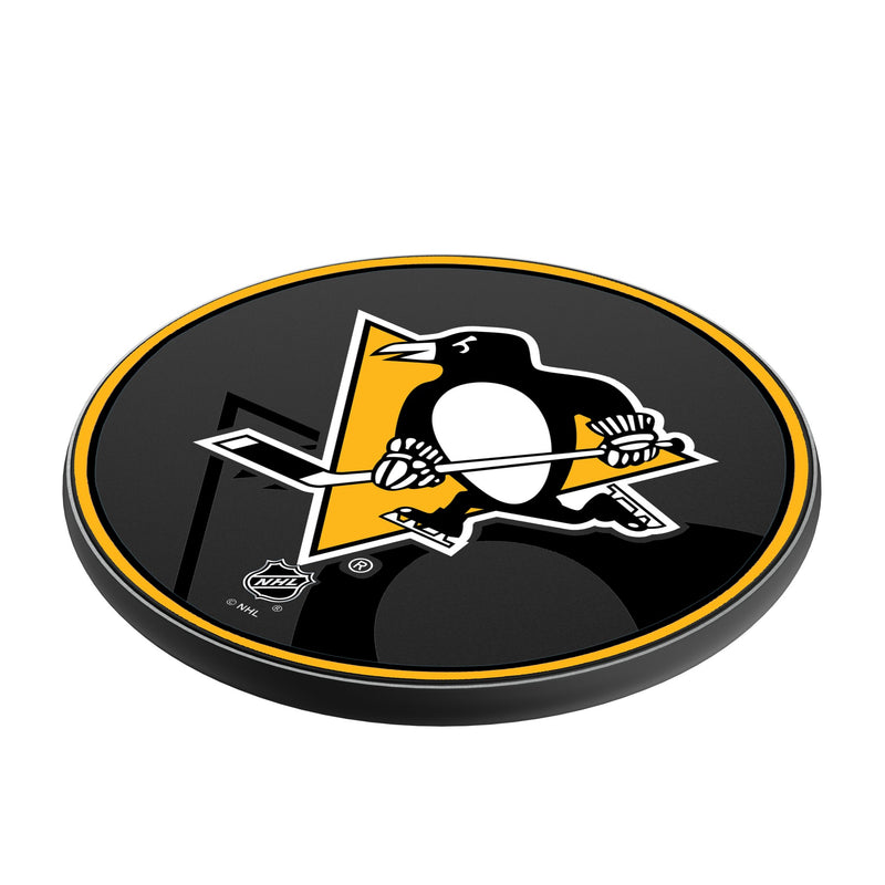 Pittsburgh Penguins Monocolor Tilt 15-Watt Wireless Charger Iso.Jpg