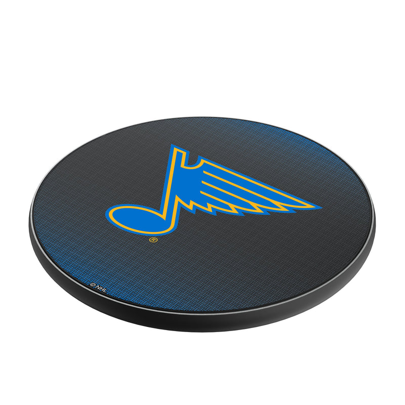 St. Louis Blues Linen 15-Watt Wireless Charger Iso.Jpg