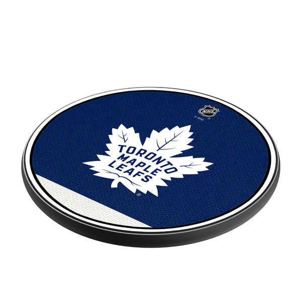 Toronto Maple Leafs Stripe 15-Watt Wireless Charger Iso.Jpg