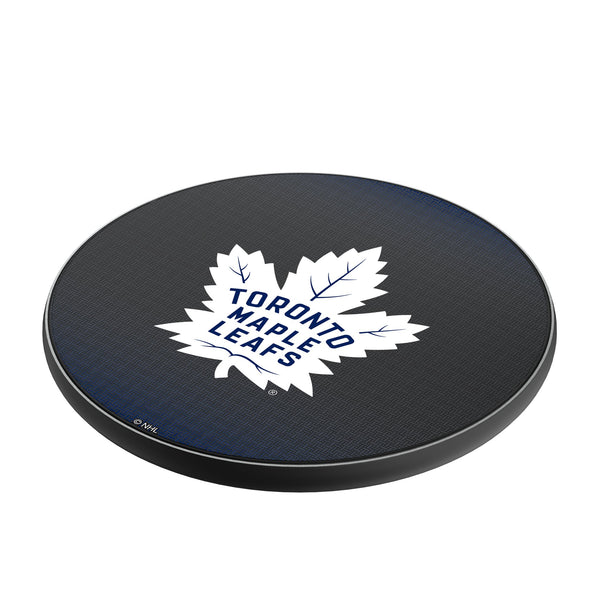 Toronto Maple Leafs Linen 15-Watt Wireless Charger Iso.Jpg
