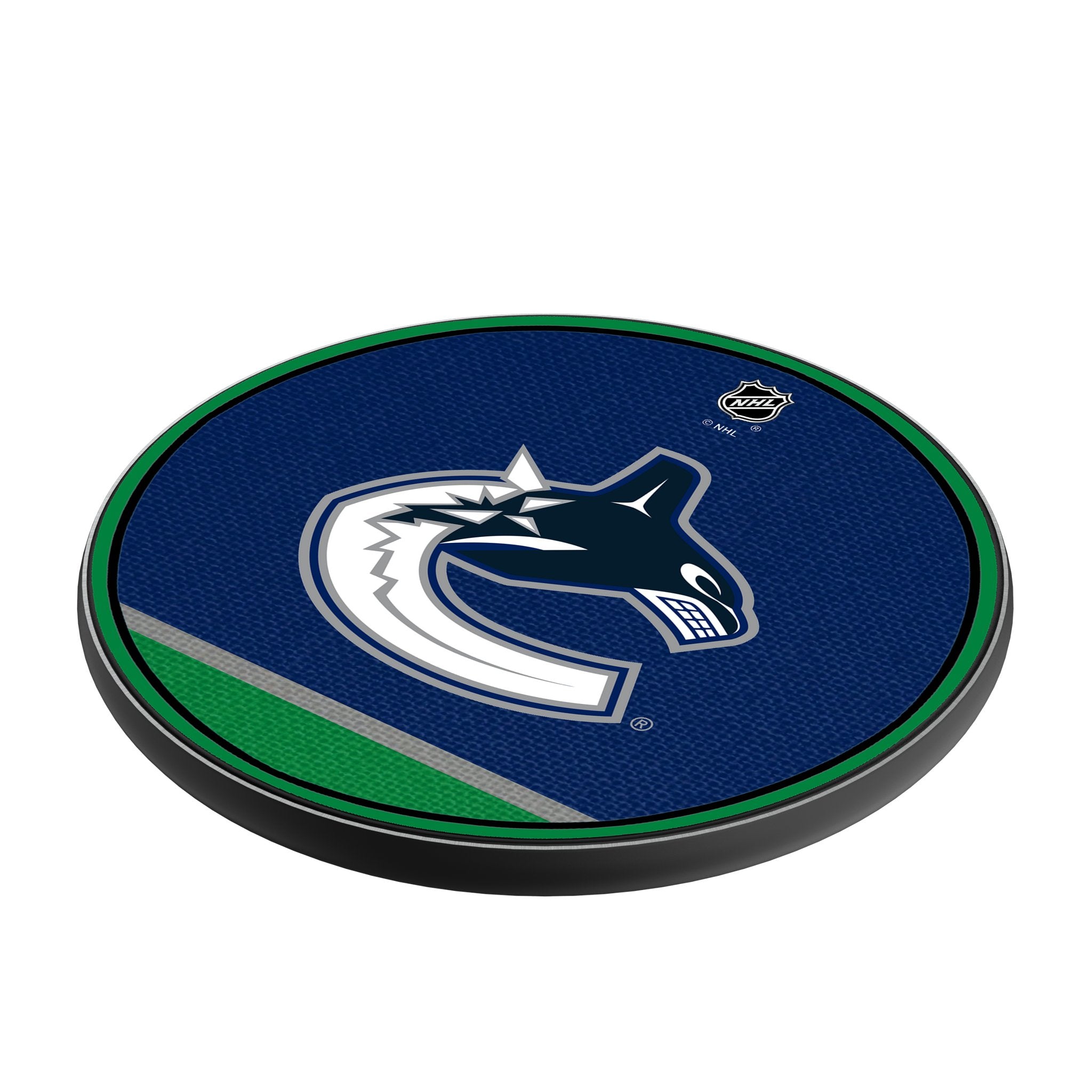 Vancouver Canucks Stripe 15-Watt Wireless Charger Iso.Jpg