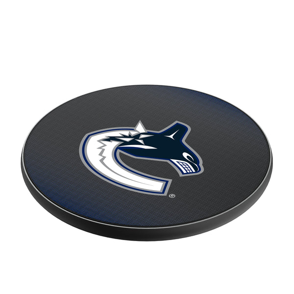 Vancouver Canucks Linen 15-Watt Wireless Charger Iso.Jpg