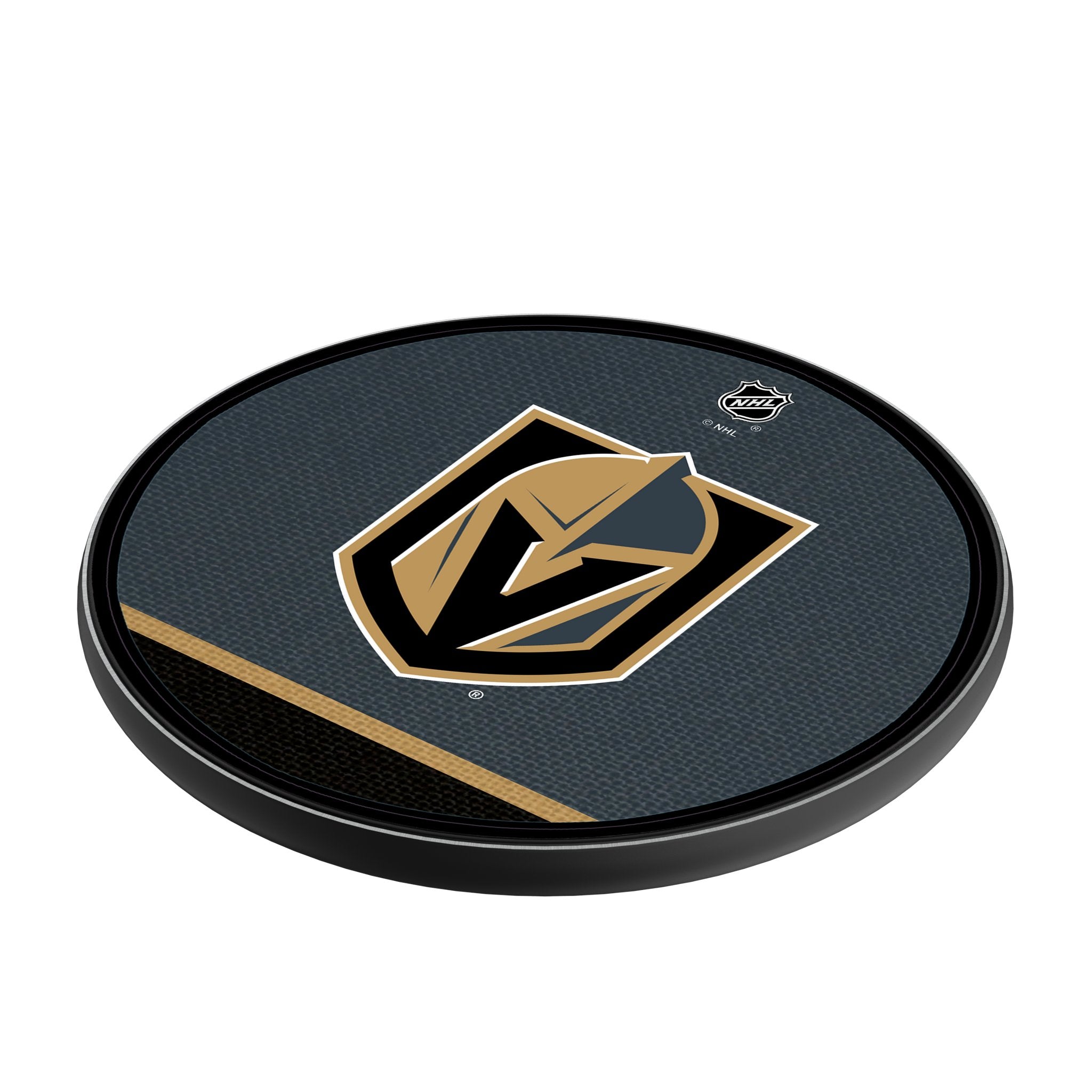 Vegas Golden Knights Stripe 15-Watt Wireless Charger Iso.Jpg