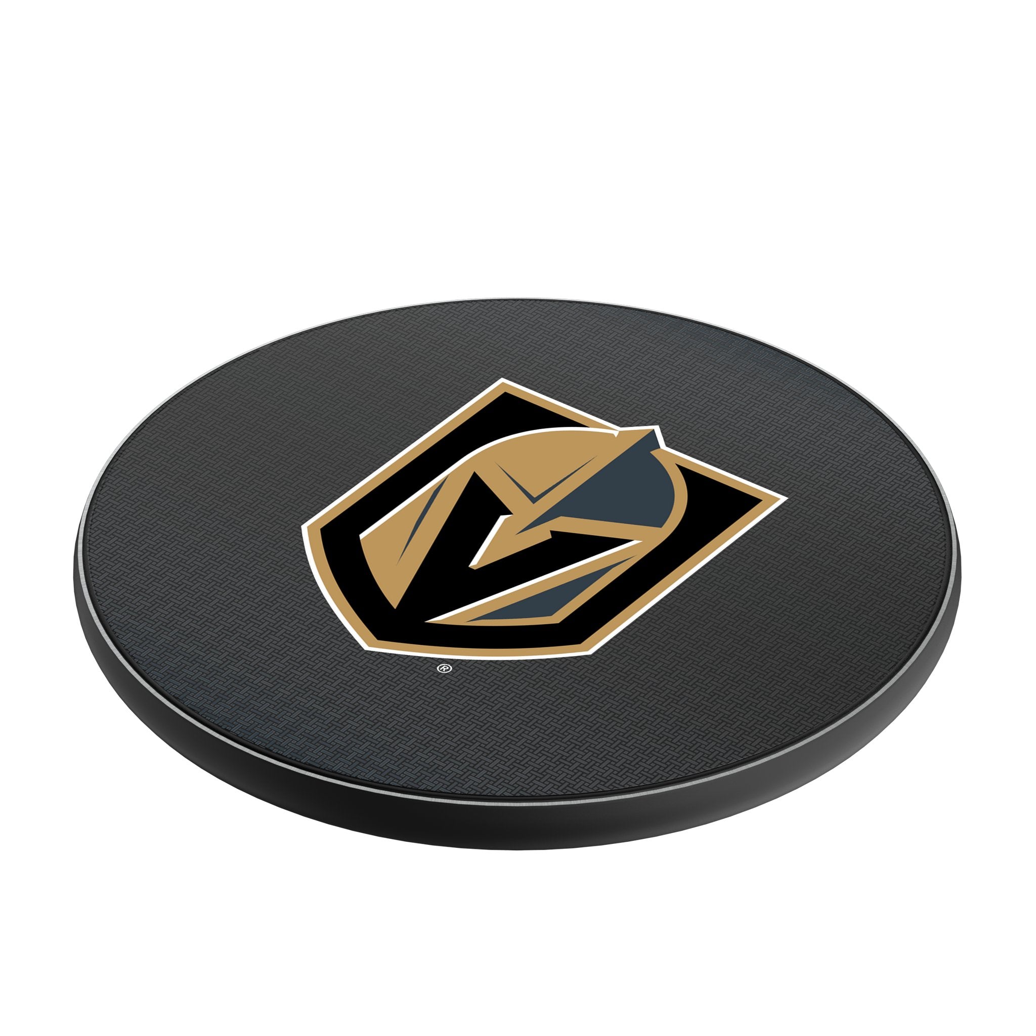 Vegas Golden Knights Linen 15-Watt Wireless Charger Iso.Jpg