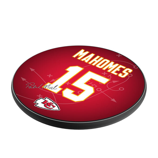 Patrick Mahomes Kansas City Chiefs 15 Ready 15-Watt Wireless Charger Iso.Jpg