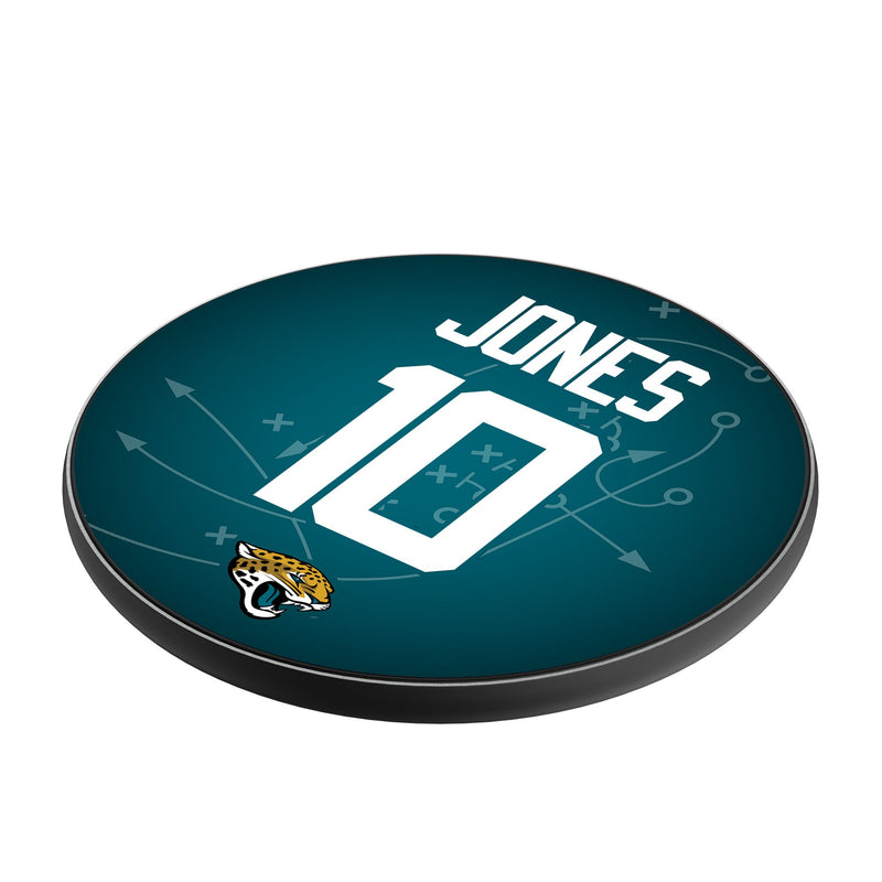 Mac Jones Jacksonville Jaguars 10 Ready 15-Watt Wireless Charger Iso.Jpg