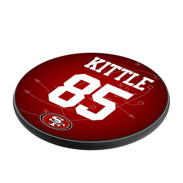 George Kittle San Francisco 49ers 85 Ready 15-Watt Wireless Charger Iso.Jpg