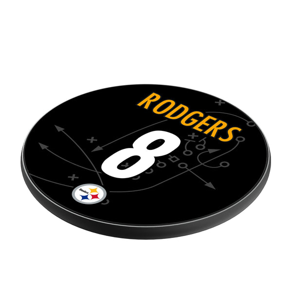 Aaron Rodgers Pittsburgh Steelers 8 Game Tactic 15-Watt Wireless Charger Iso.Jpg