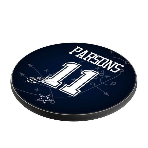 Micah Parsons Dallas Cowboys 11 Ready 15-Watt Wireless Charger Iso.Jpg