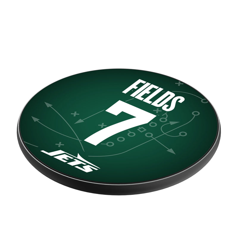 Justin Fields New York Jets 7 Game Tactic 15-Watt Wireless Charger Iso.Jpg