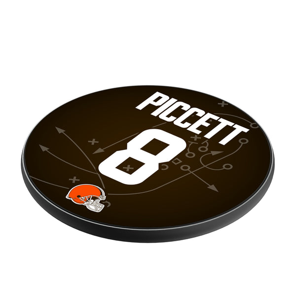 Kenny Pickett Cleveland Browns 8 Game Tactic 15-Watt Wireless Charger Iso.Jpg