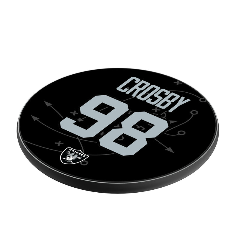 Maxx Crosby Las Vegas Raiders 98 Ready 15-Watt Wireless Charger Iso.Jpg