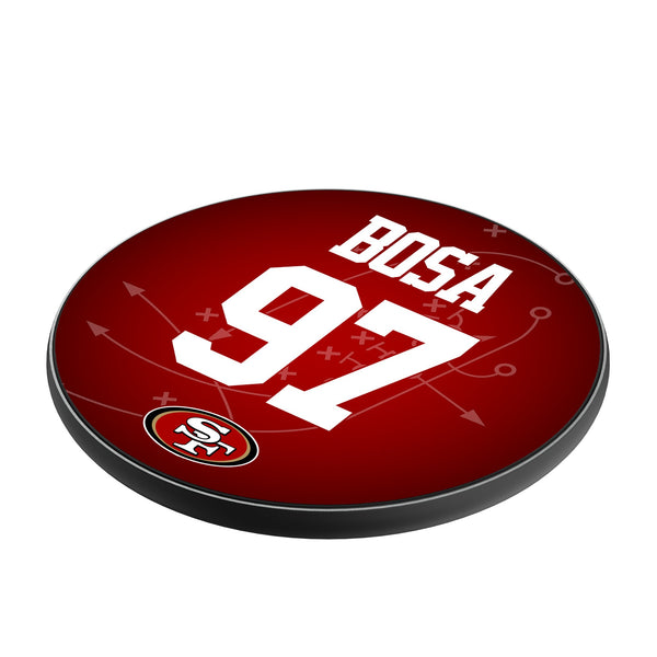 Nick Bosa San Francisco 49ers 97 Ready 15-Watt Wireless Charger Iso.Jpg