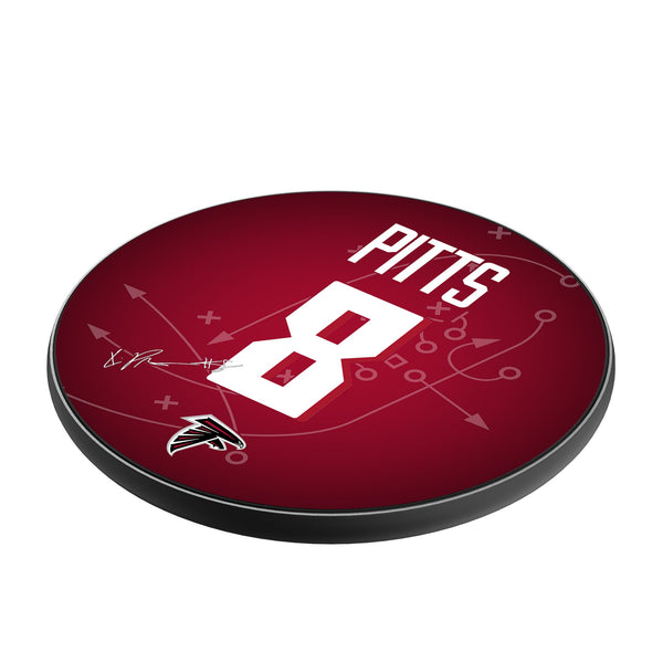 Kyle Pitts Atlanta Falcons 8 Ready 15-Watt Wireless Charger Iso.Jpg