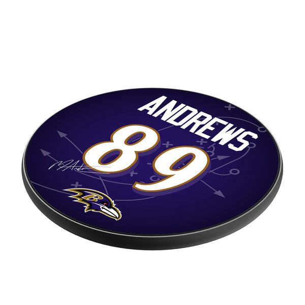 Mark Andrews Baltimore Ravens 89 Ready 15-Watt Wireless Charger Iso.Jpg