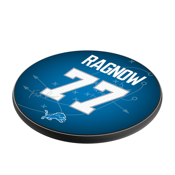 Frank Ragnow Detroit Lions 77 Ready 15-Watt Wireless Charger Iso.Jpg