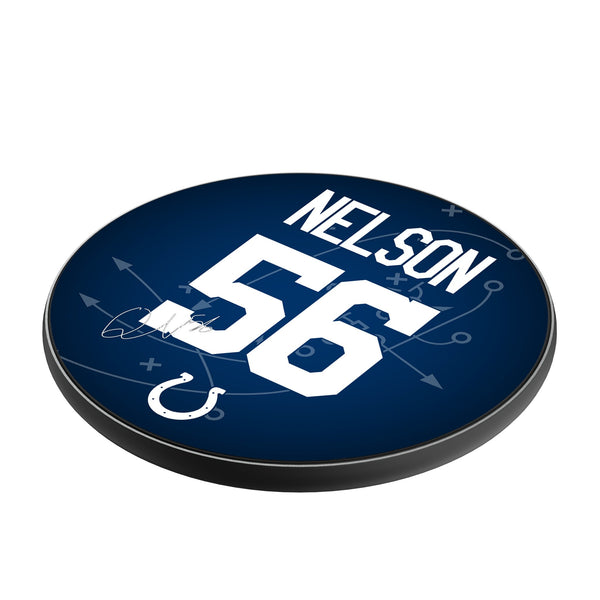 Quenton Nelson Indianapolis Colts 56 Ready 15-Watt Wireless Charger Iso.Jpg