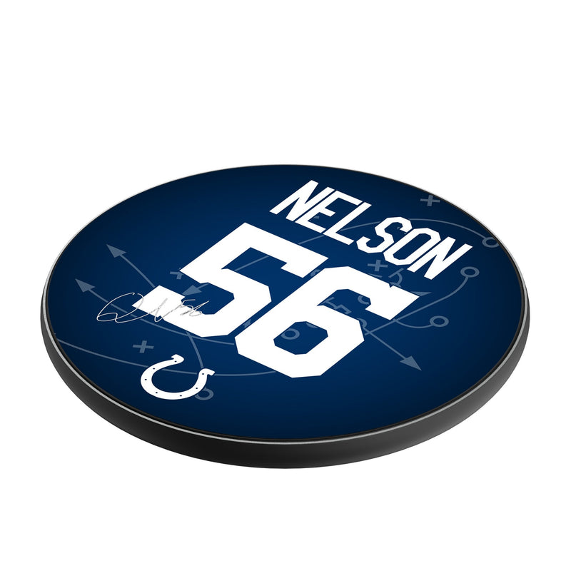 Quenton Nelson Indianapolis Colts 56 Ready 15-Watt Wireless Charger Iso.Jpg