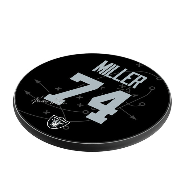 Kolton Miller Las Vegas Raiders 74 Ready 15-Watt Wireless Charger Iso.Jpg