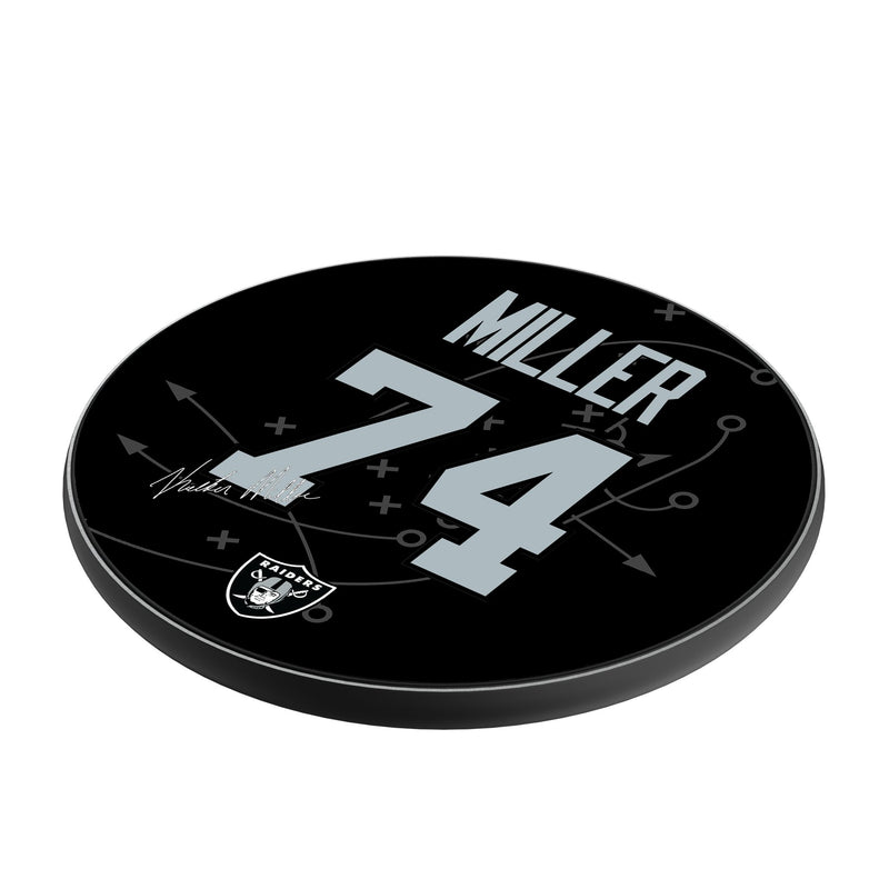 Kolton Miller Las Vegas Raiders 74 Ready 15-Watt Wireless Charger Iso.Jpg