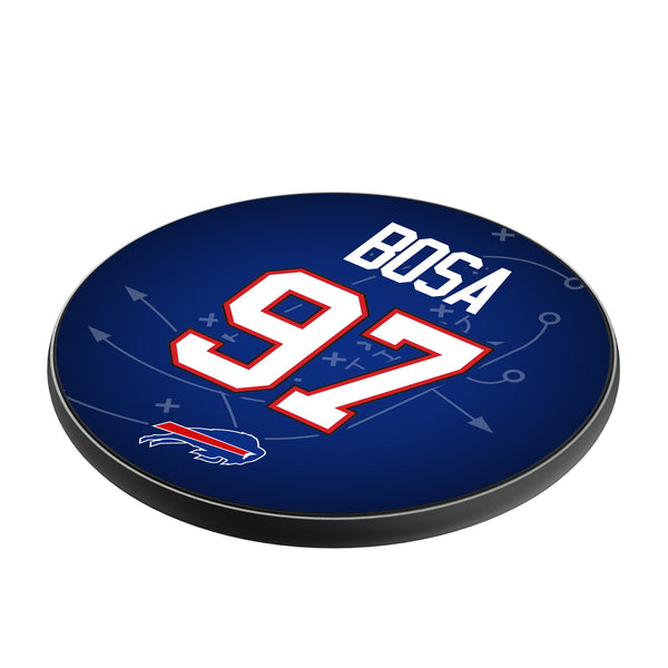 Joey Bosa Buffalo Bills 97 Game Tactic 15-Watt Wireless Charger Iso.Jpg