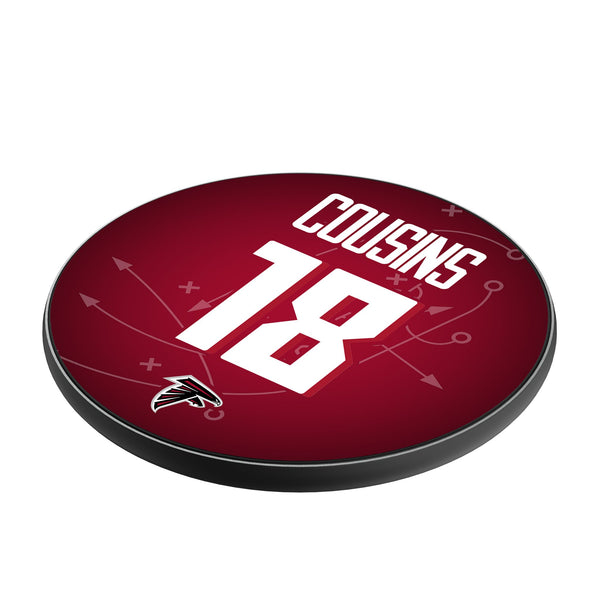 Kirk Cousins Atlanta Falcons 18 Ready 15-Watt Wireless Charger Iso.Jpg