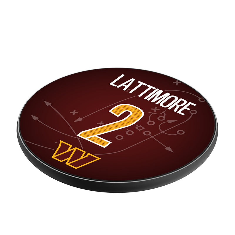 Marshon Lattimore Washington Commanders 2 Game Tactic 15-Watt Wireless Charger Iso.Jpg