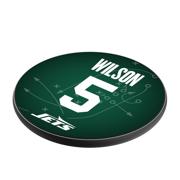 Garrett Wilson New York Jets 5 Ready 15-Watt Wireless Charger Iso.Jpg