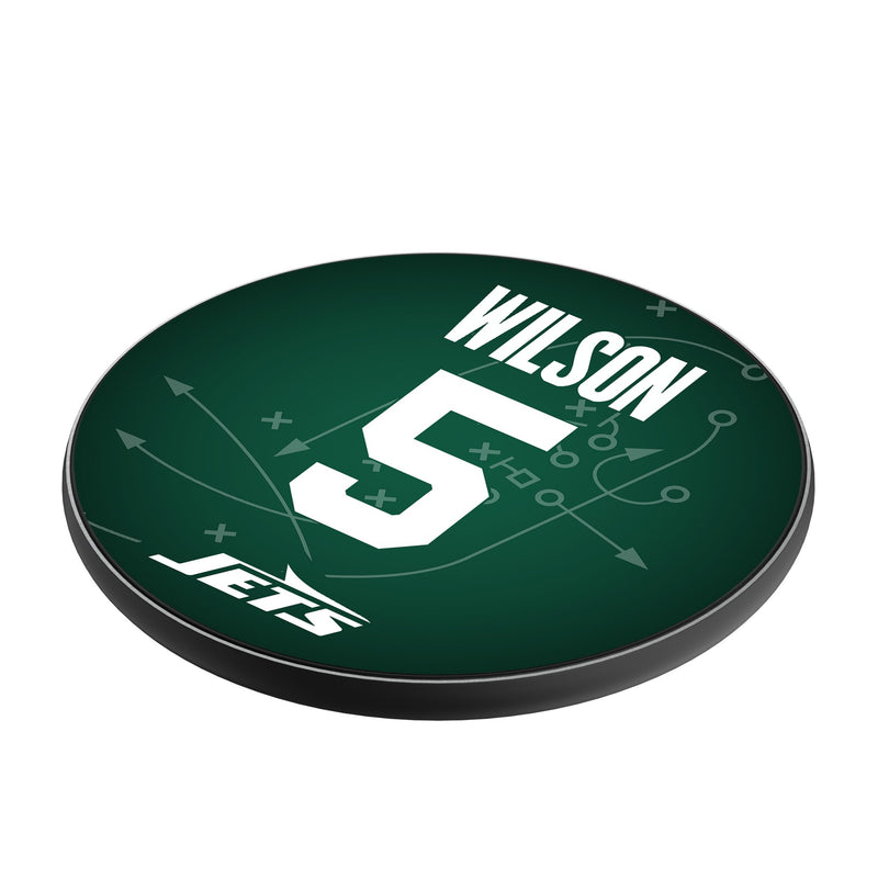 Garrett Wilson New York Jets 5 Ready 15-Watt Wireless Charger Iso.Jpg