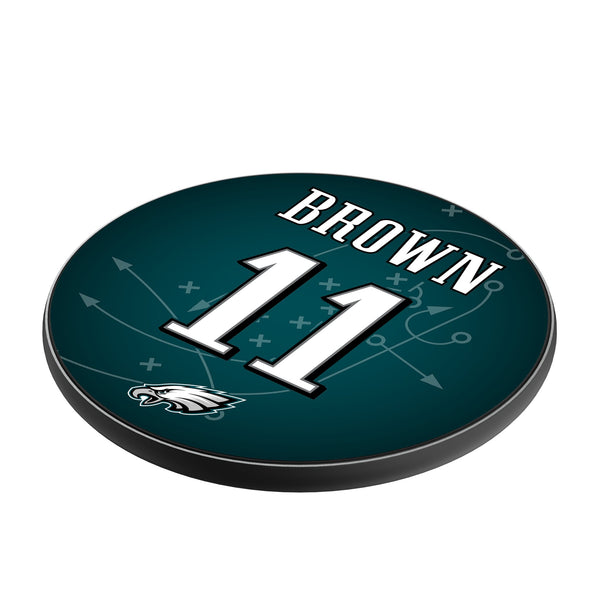 A.J. Brown Philadelphia Eagles 11 Ready 15-Watt Wireless Charger Iso.Jpg