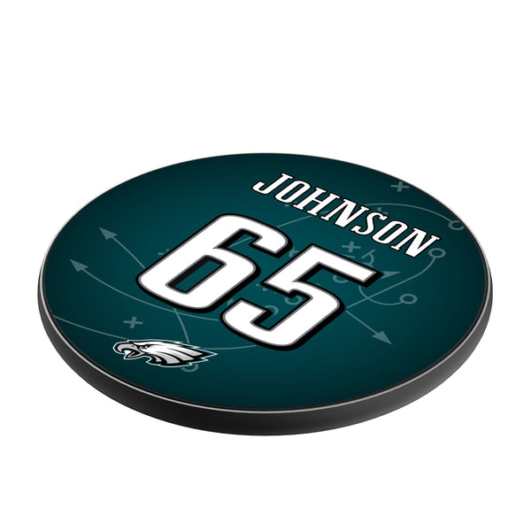 Lane Johnson Philadelphia Eagles 65 Ready 15-Watt Wireless Charger Iso.Jpg