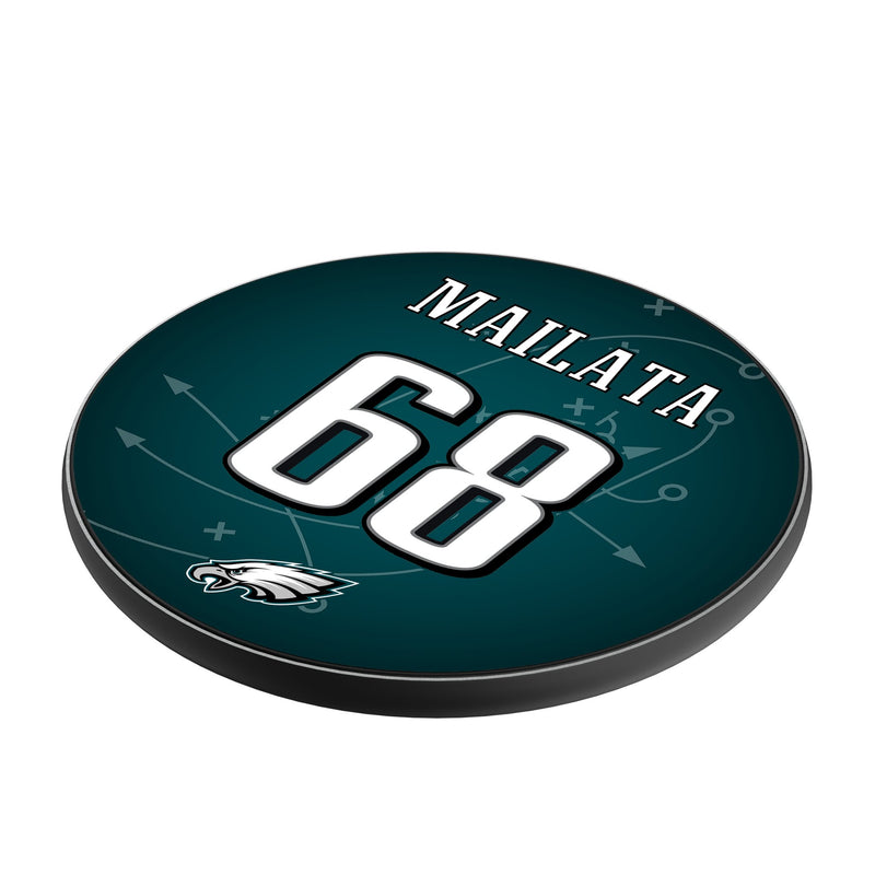 Jordan Mailata Philadelphia Eagles 68 Ready 15-Watt Wireless Charger Iso.Jpg